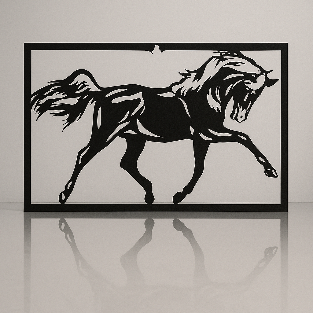 Acrylic Running Horse Wall Art – Modern Animal Silhouette Home Décor