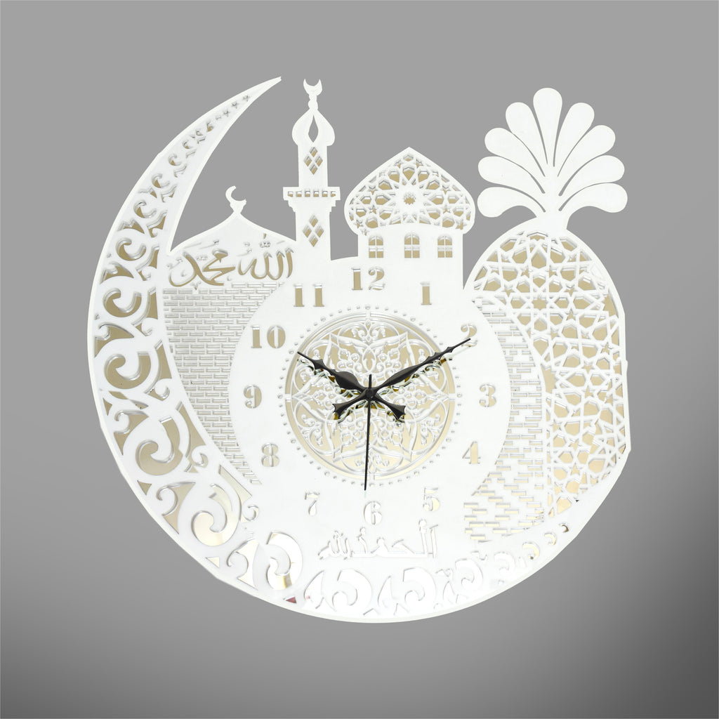 Masjid Design Wall Clock – Modern Islamic Art Timepiece for Home Décor