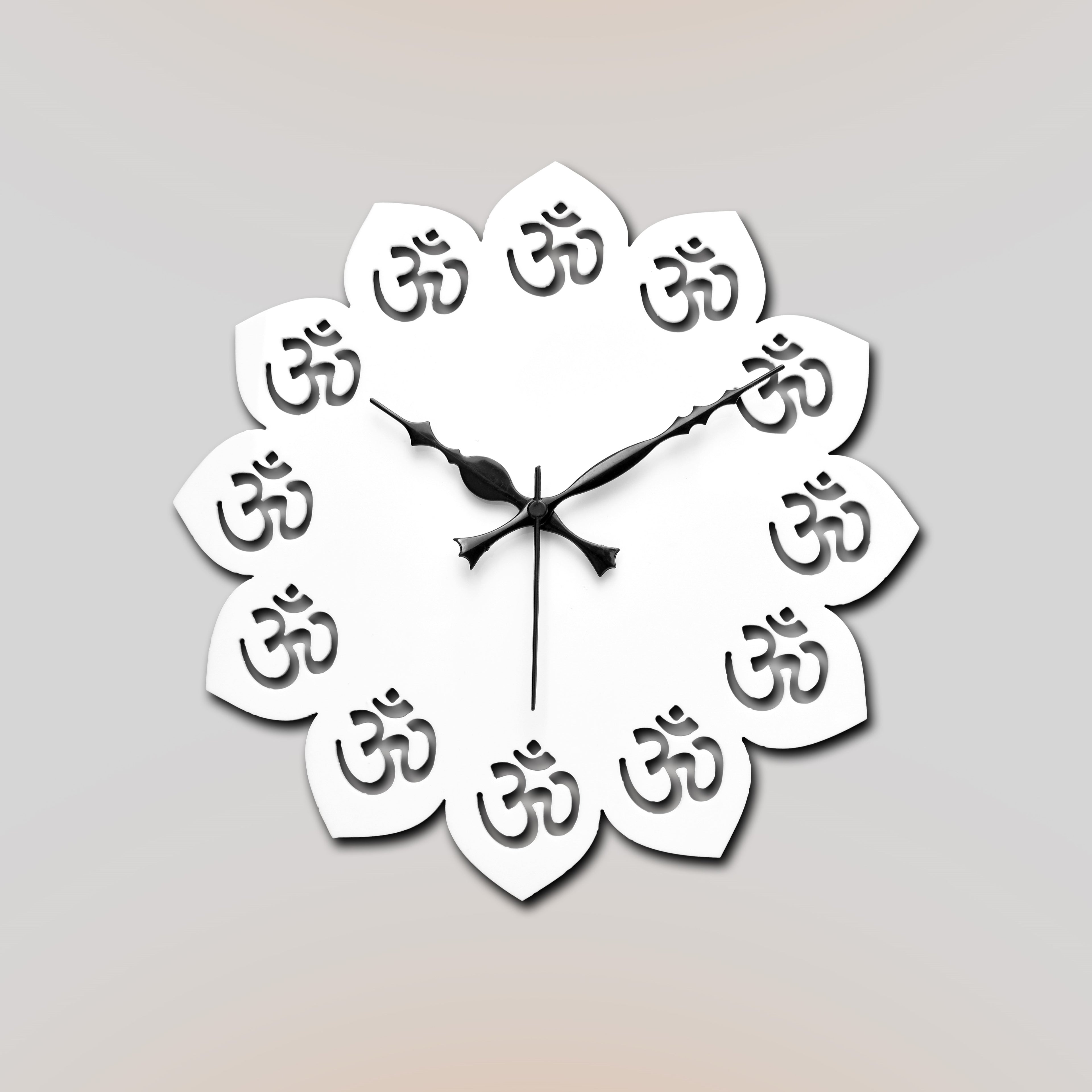 Premium Acrylic OM Wall Clock – Spiritual Home Décor