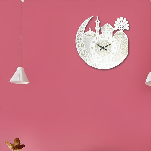 Masjid Design Wall Clock – Modern Islamic Art Timepiece for Home Décor