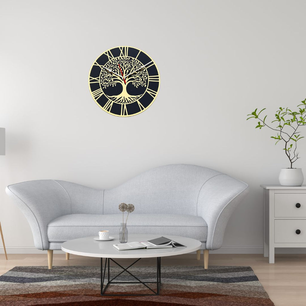 Roman Tree of Life 3D Acrylic Wall Clock | Home Wall Decor