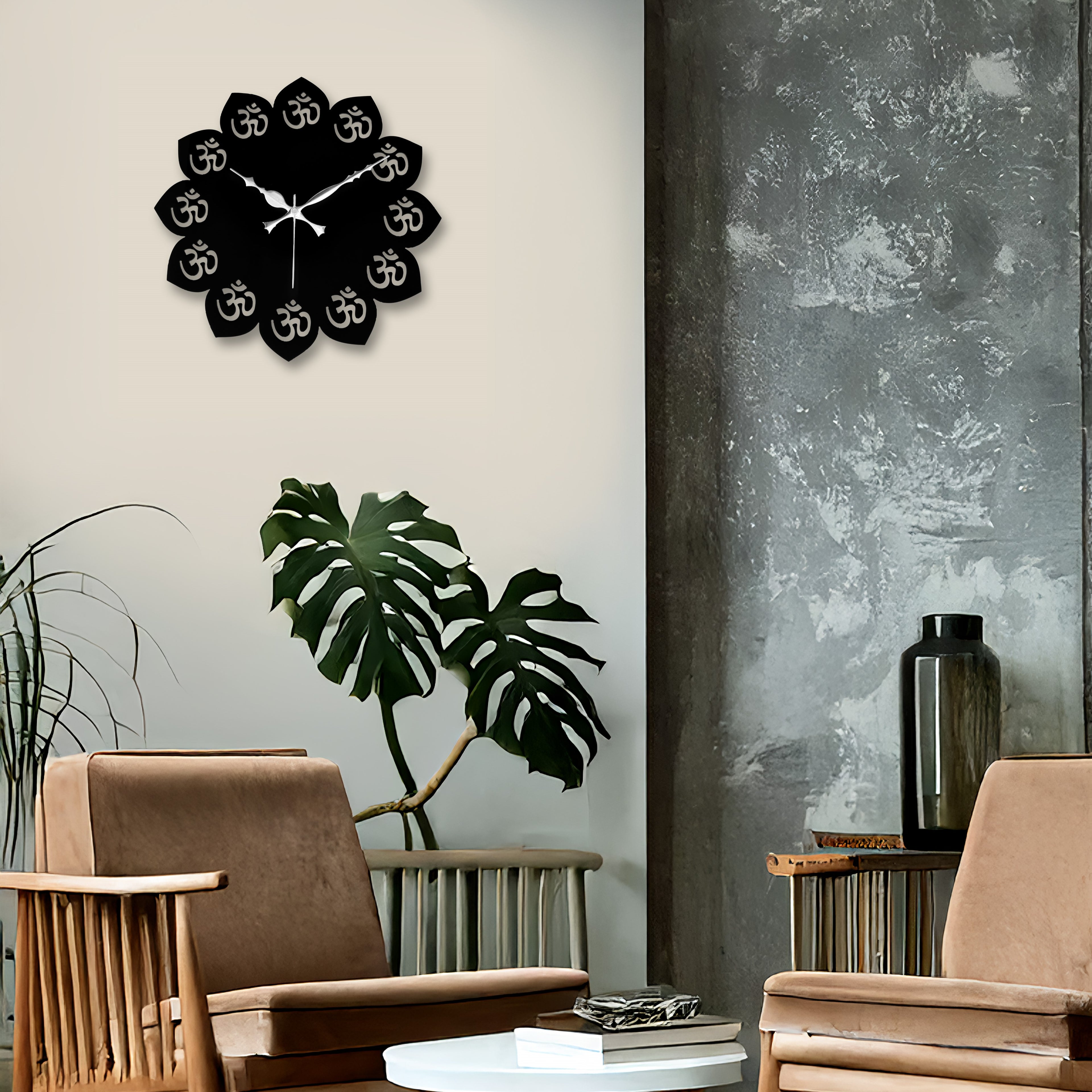 Premium Acrylic OM Wall Clock – Spiritual Home Décor