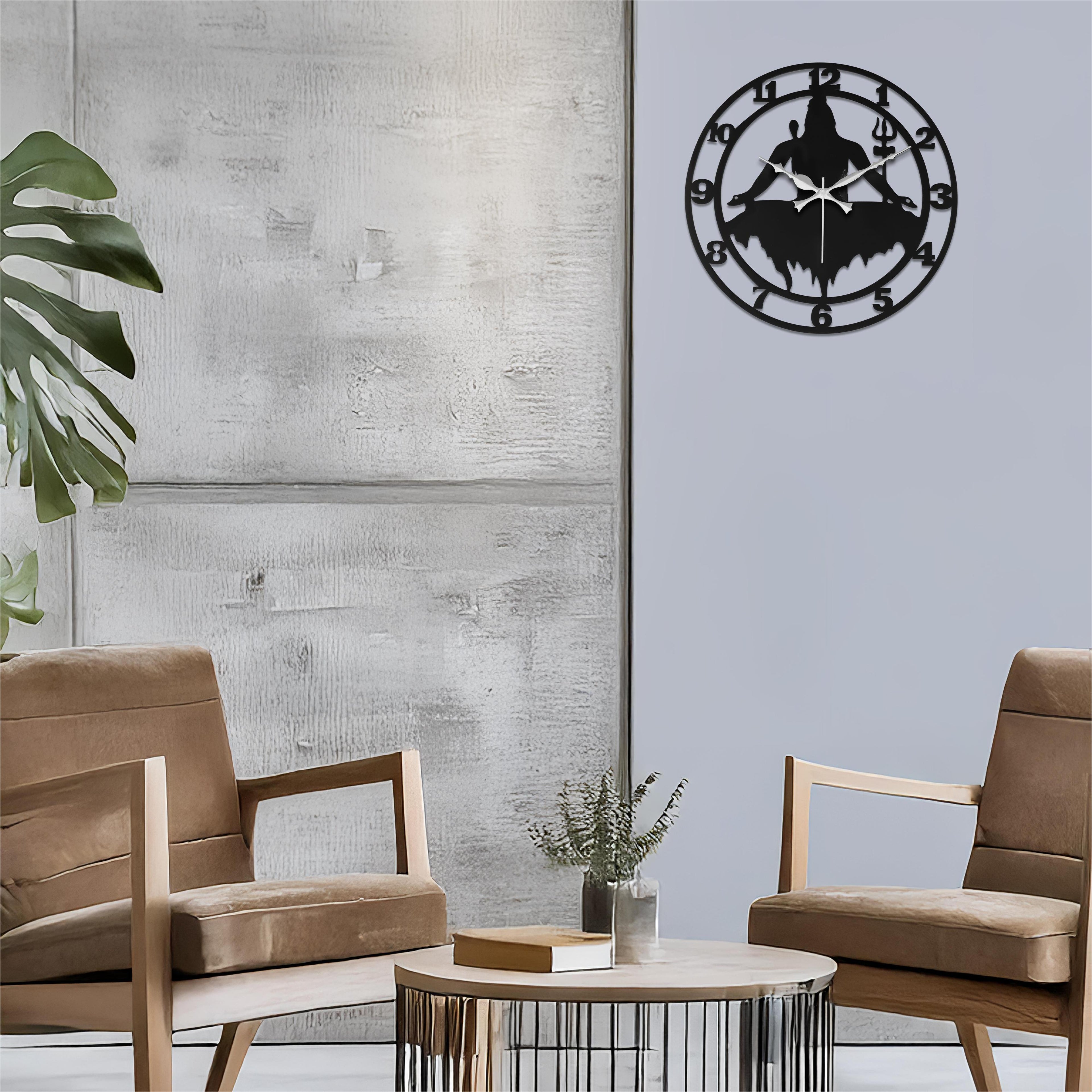 Premium Shiva Wall Clock – Spiritual Home Décor Timepiece