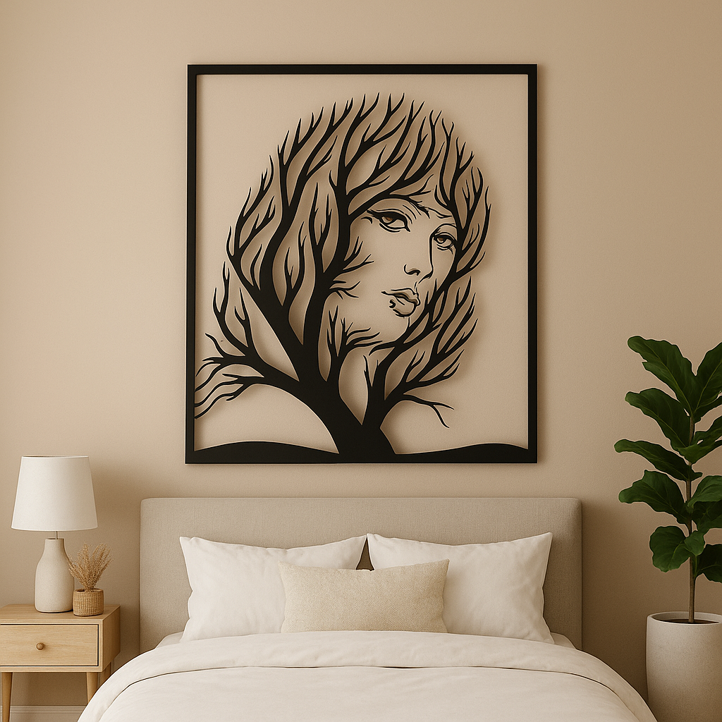 Tree Woman 3D Silhouette Wall Art – Premium Acrylic Wall Décor