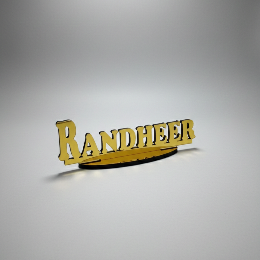 Custom 3D Table Nameplate