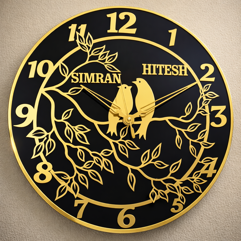 Personalized Couple Name Wall Clock