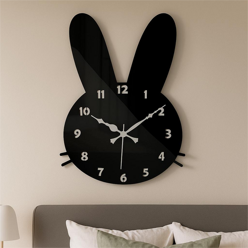 Acrylic Bunny Wall Clock – Premium Decorative Timepiece