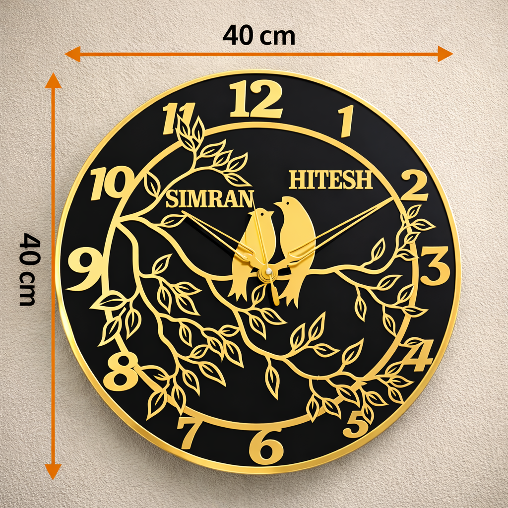 Personalized Couple Name Wall Clock