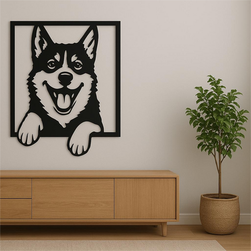 Acrylic Dog 3D Wall Art – Modern Pet Design Décor