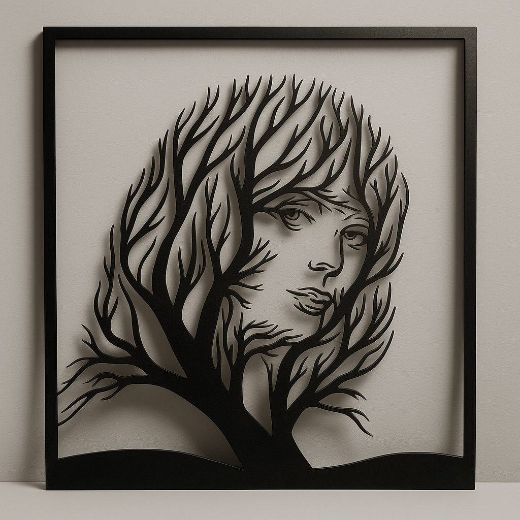 Tree Woman 3D Silhouette Wall Art – Premium Acrylic Wall Décor