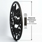 Bless This Home MDF Wall Art – Round Matte Black Décor, 40 × 40 cm