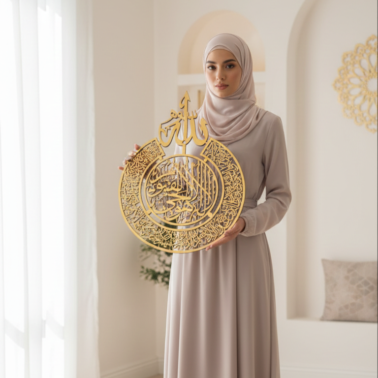 Golden Ayat Calligraphy Wall Decor