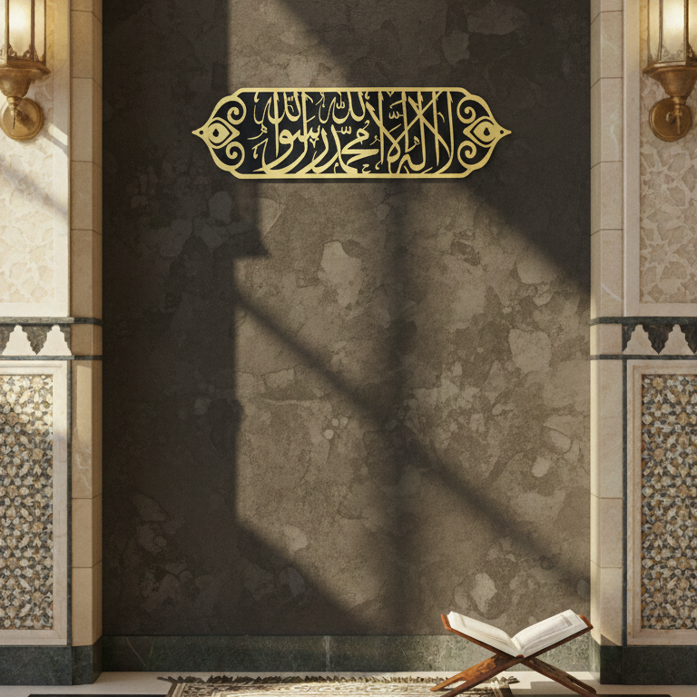 Islamic Acrylic Wall Decor – La ilaha illallah Calligraphy