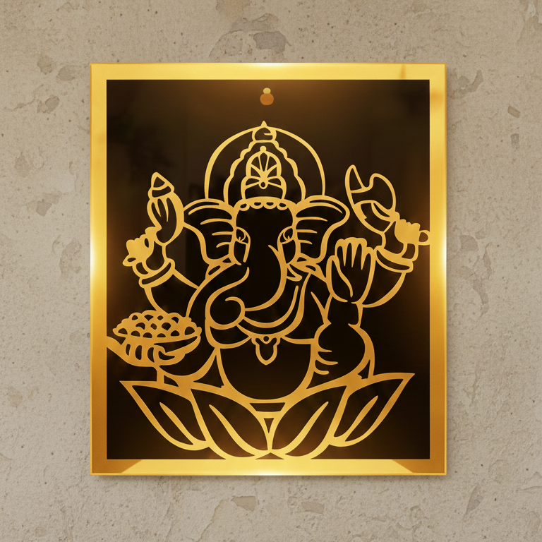 Lord Ganesha Acrylic Wall Frame