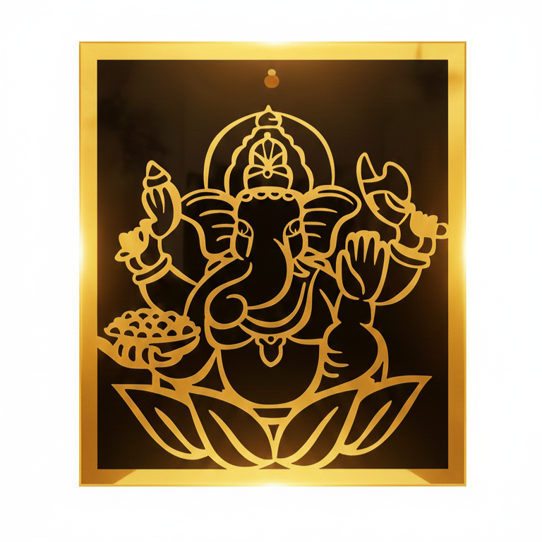 Lord Ganesha Acrylic Wall Frame