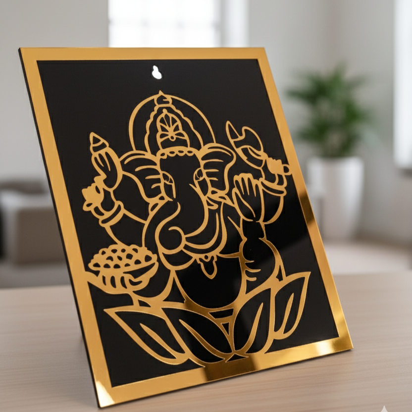 Lord Ganesha Acrylic Wall Frame