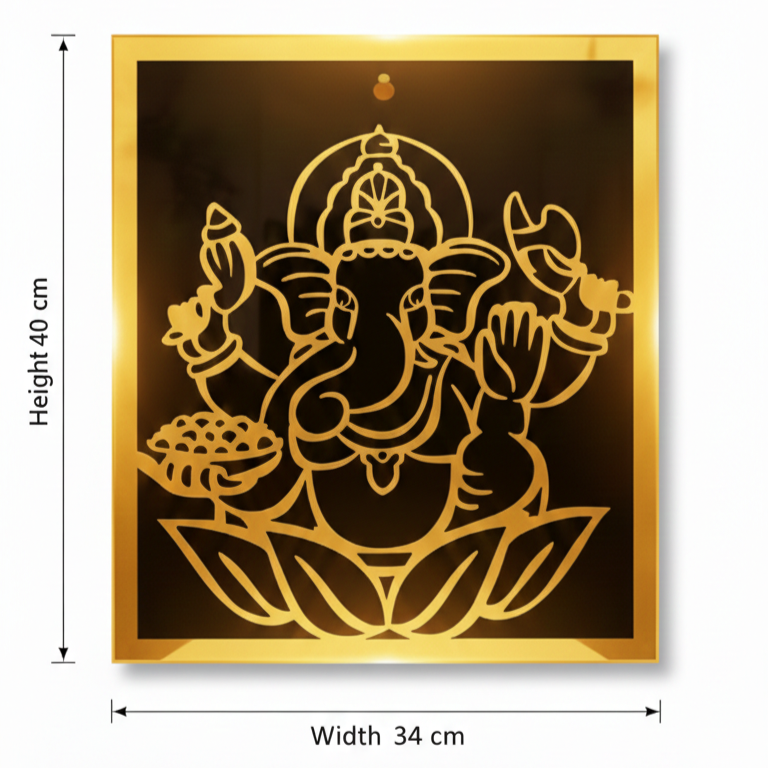 Lord Ganesha Acrylic Wall Frame