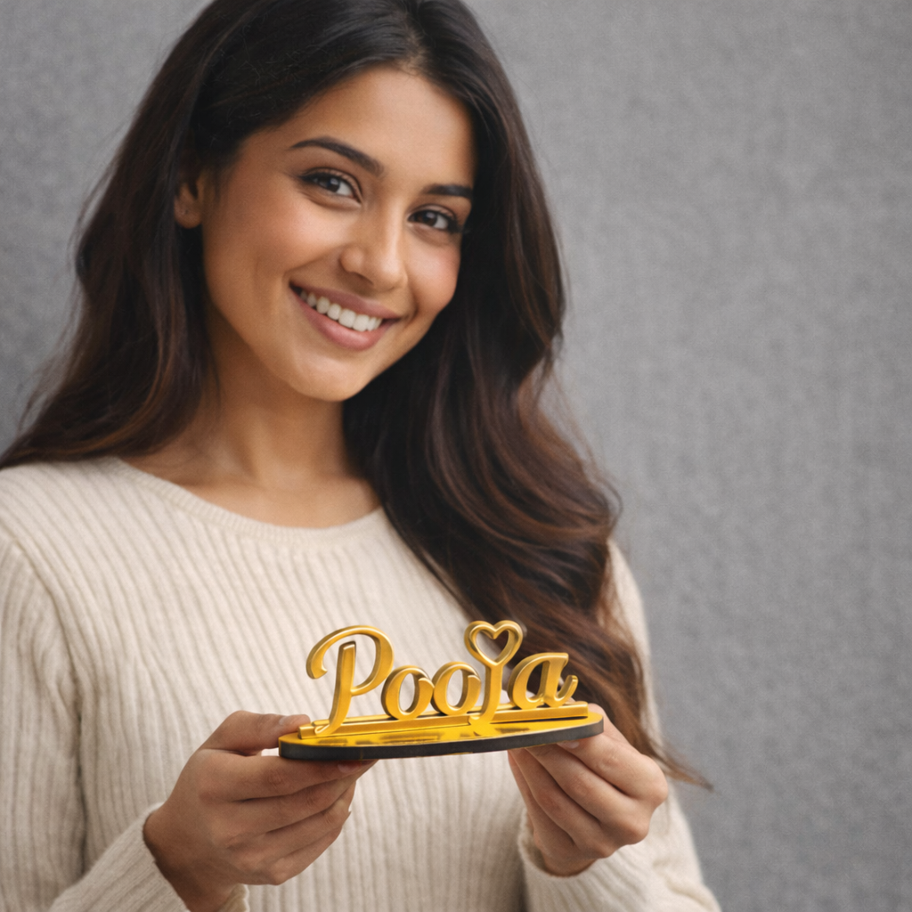 Gift Your Love Custom 3D Table Nameplate