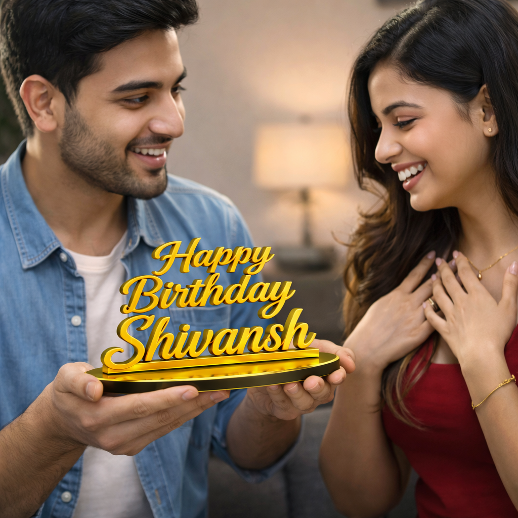 Personalized Golden Nameplate Gift