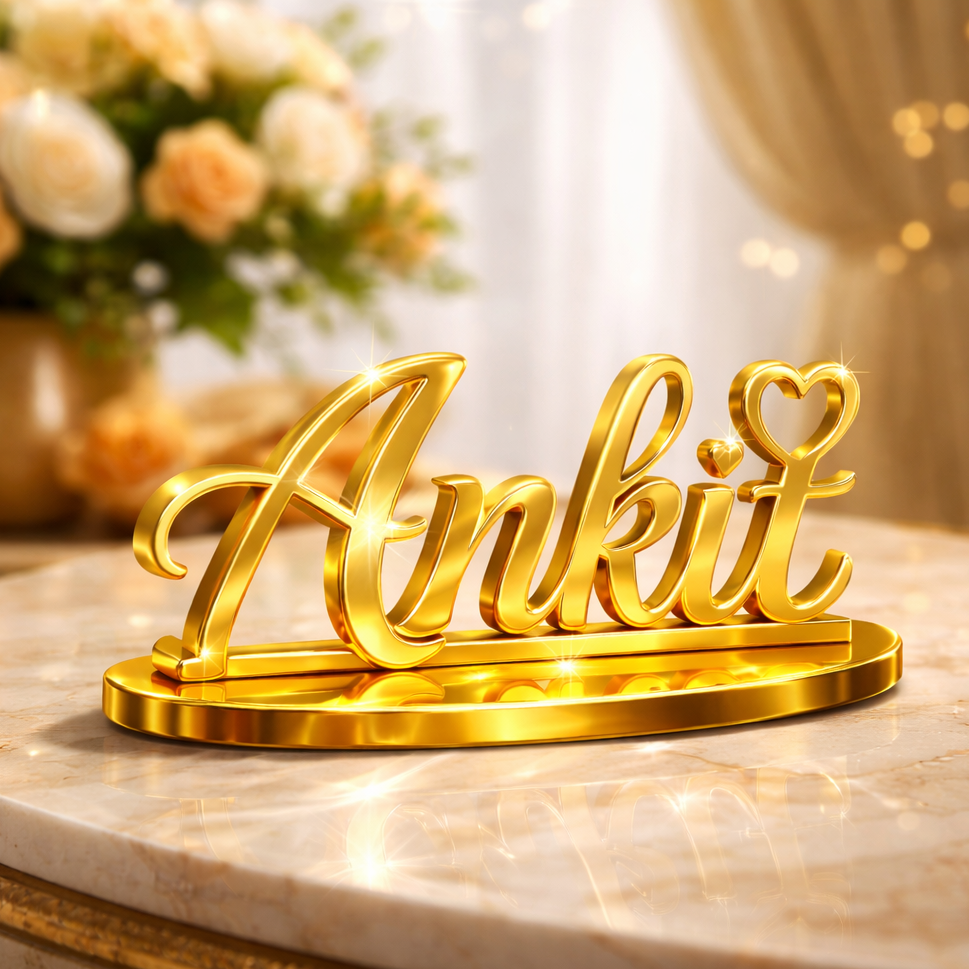 Royal Shine Table Nameplate