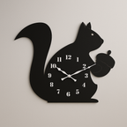 Acrylic Squirrel Wall Clock – Unique Animal Shape Home Décor
