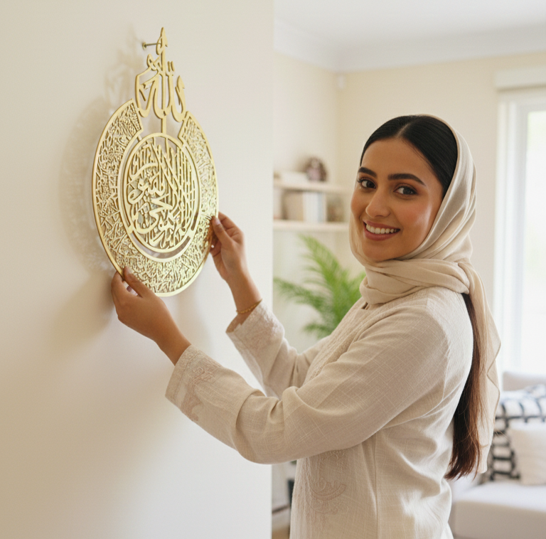 Ayatul-Kursi  Islamic Wall Art – Gold Arabic Wall Décor