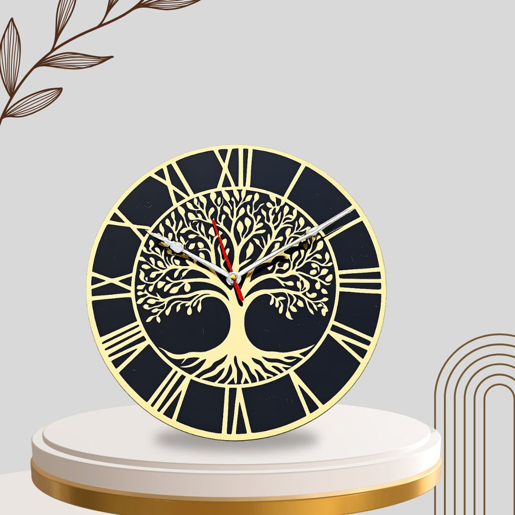 Roman Tree of Life 3D Acrylic Wall Clock | Home Wall Decor